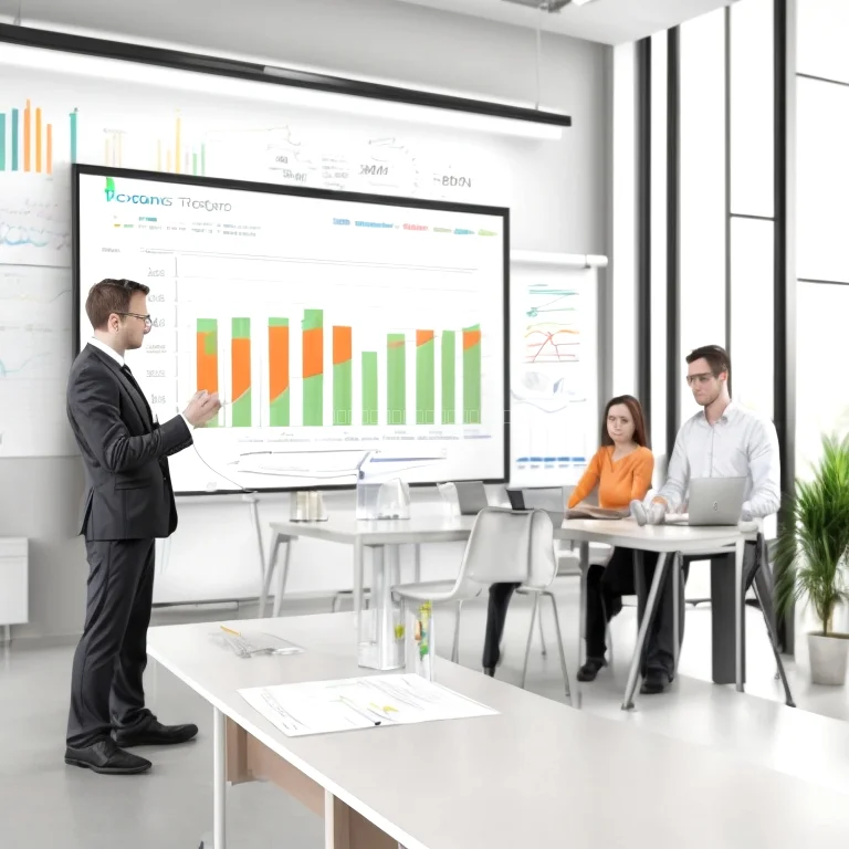 Teilnehmer in einer wirtschaftlichen Trainingssitzung